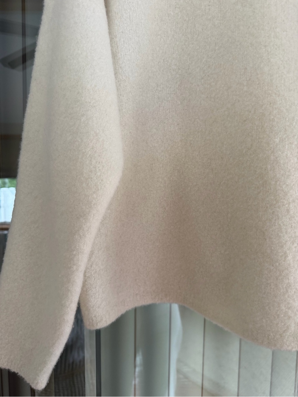 Clea “Alva” Boucle Cream Crewneck Sweater - Women's Cozy Pullover - Picture 3 of 7